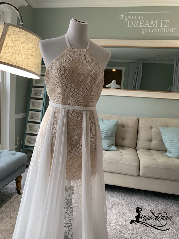 Boho Wedding Dress Designed By Brides Tailor Etsy