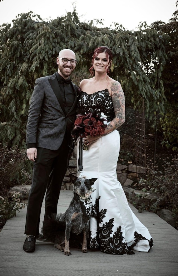 vestido de novia negro