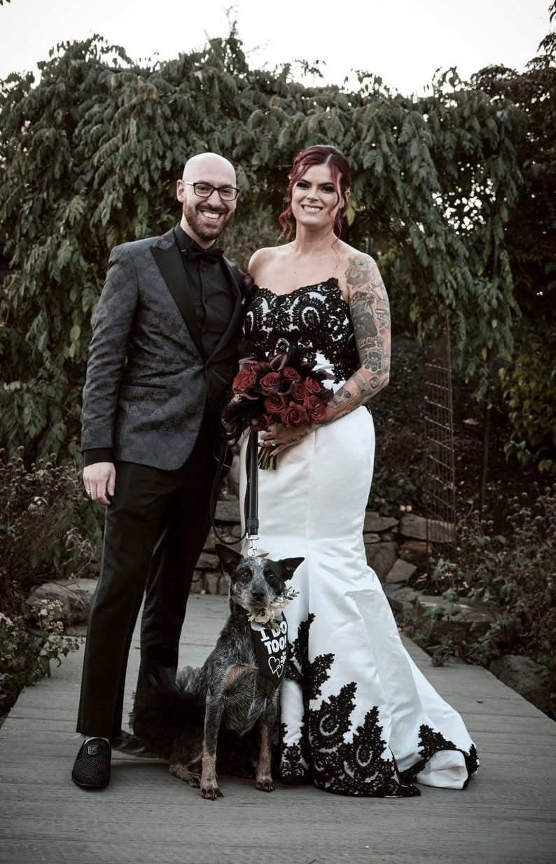 Vestido de novia negro vestido de novia negro y marfil | Etsy México