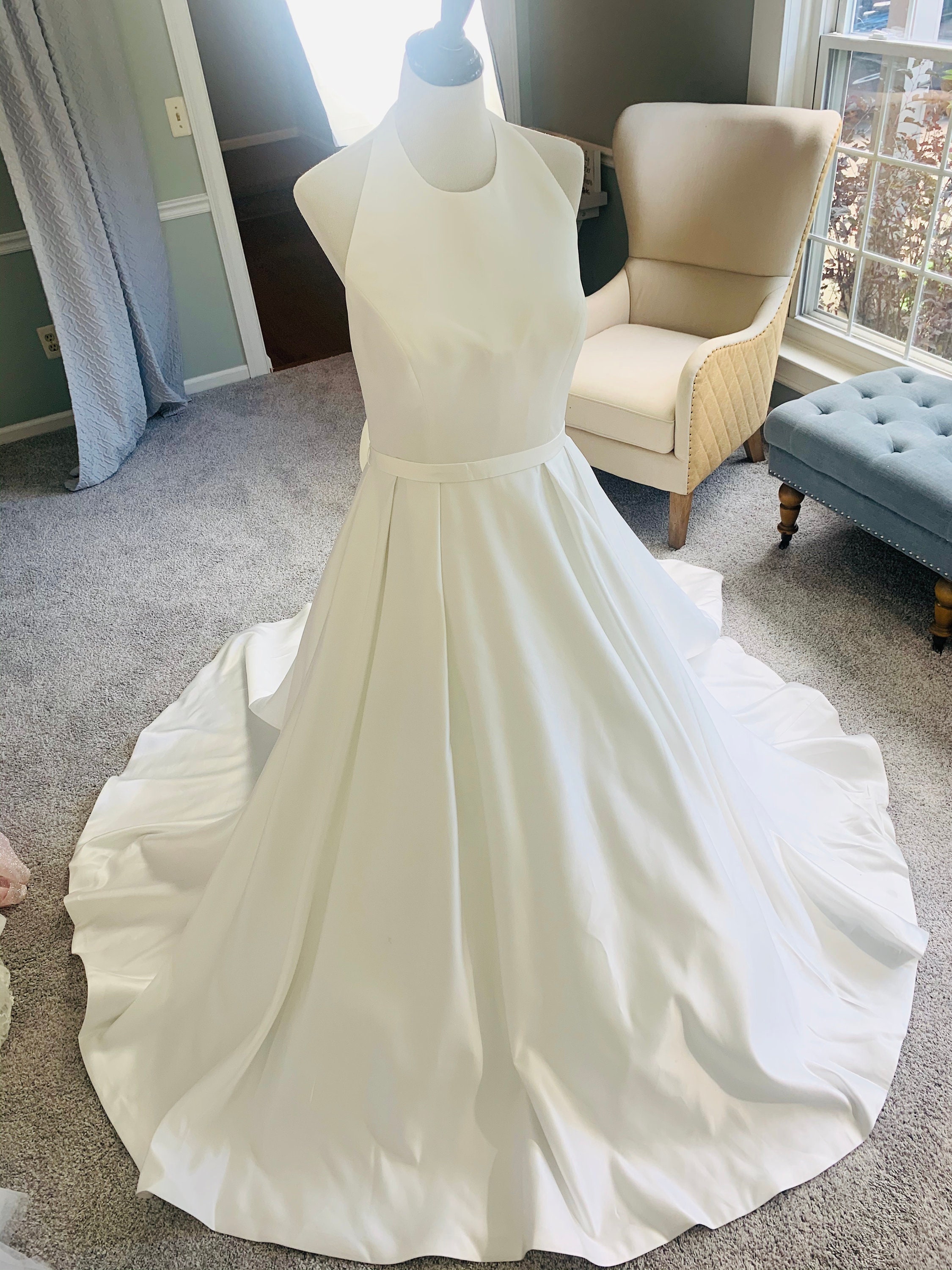 Halter Neck Wedding Dress Custom Wedding Dress Custom | Etsy