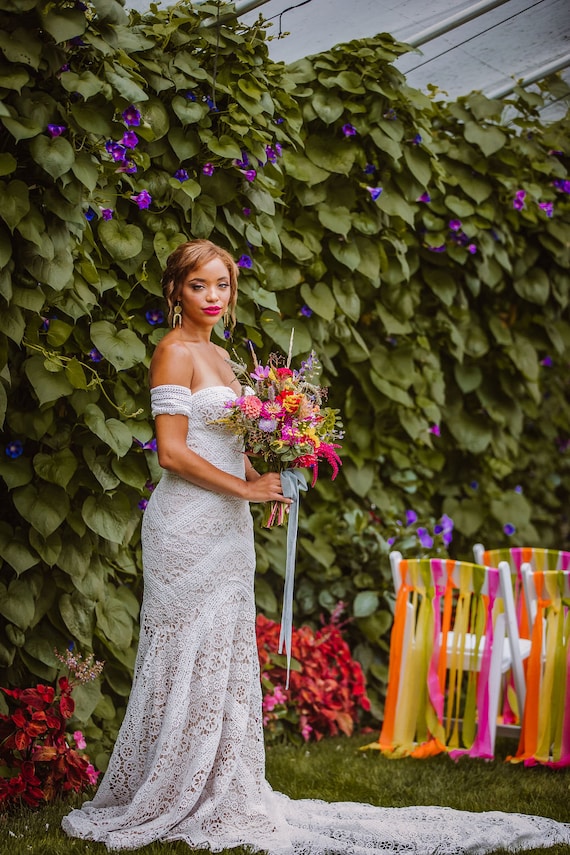 SAMPLE SALE Boho Wedding Dress Bohemian Wedding Dress Etsy UK