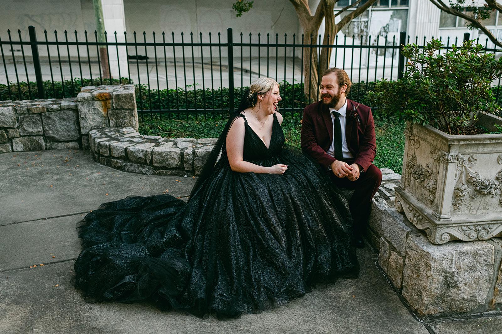 Katelynn Black Celestial Wedding Dress with Shoulder Cape Veil: Custom Bling Gown Katelynn Black Celestial Wedding Dress with Shoulder Cape Veil: Custom Bling Gown