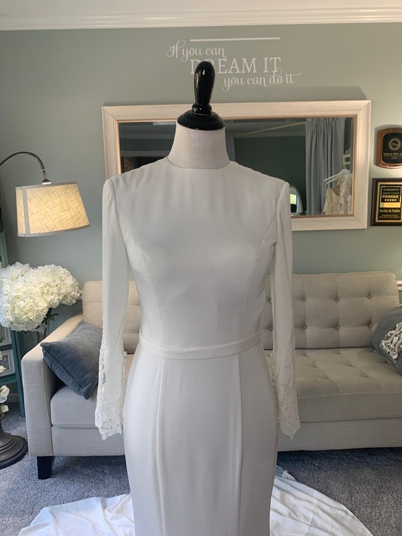 Radwa Modest Wedding Dress: Long Sleeves, Hijab Friendly