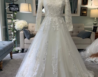 Modest Wedding Dress/ Hijab Wedding Dress / Hijab Friendly Wedding Dress /Long Sleeves Wedding Dress /Modest Bridal Gown by Brides & Tailor