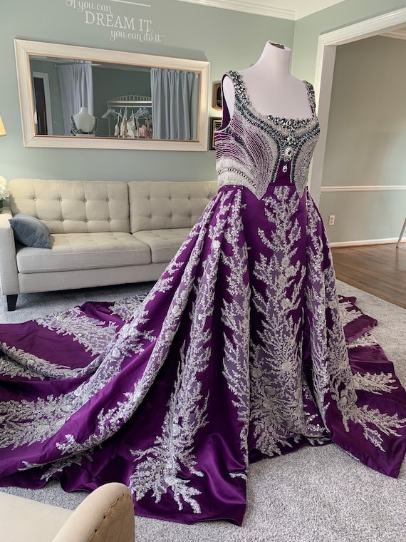 Lavender and silver wedding dresses hotsell