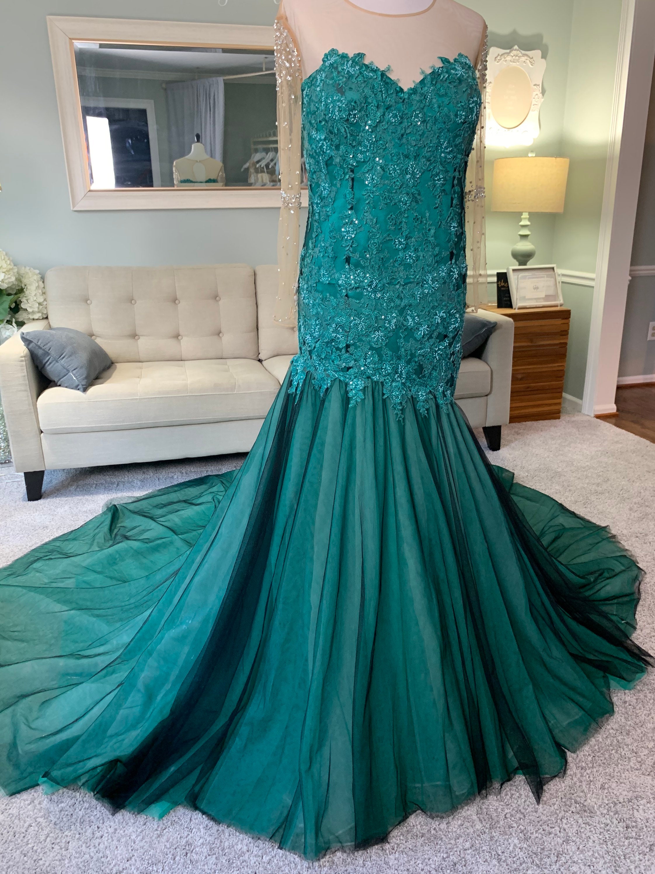 teal mermaid wedding dresses 20 Swoonworthy Unconventional Wedding Dresses like No Other!