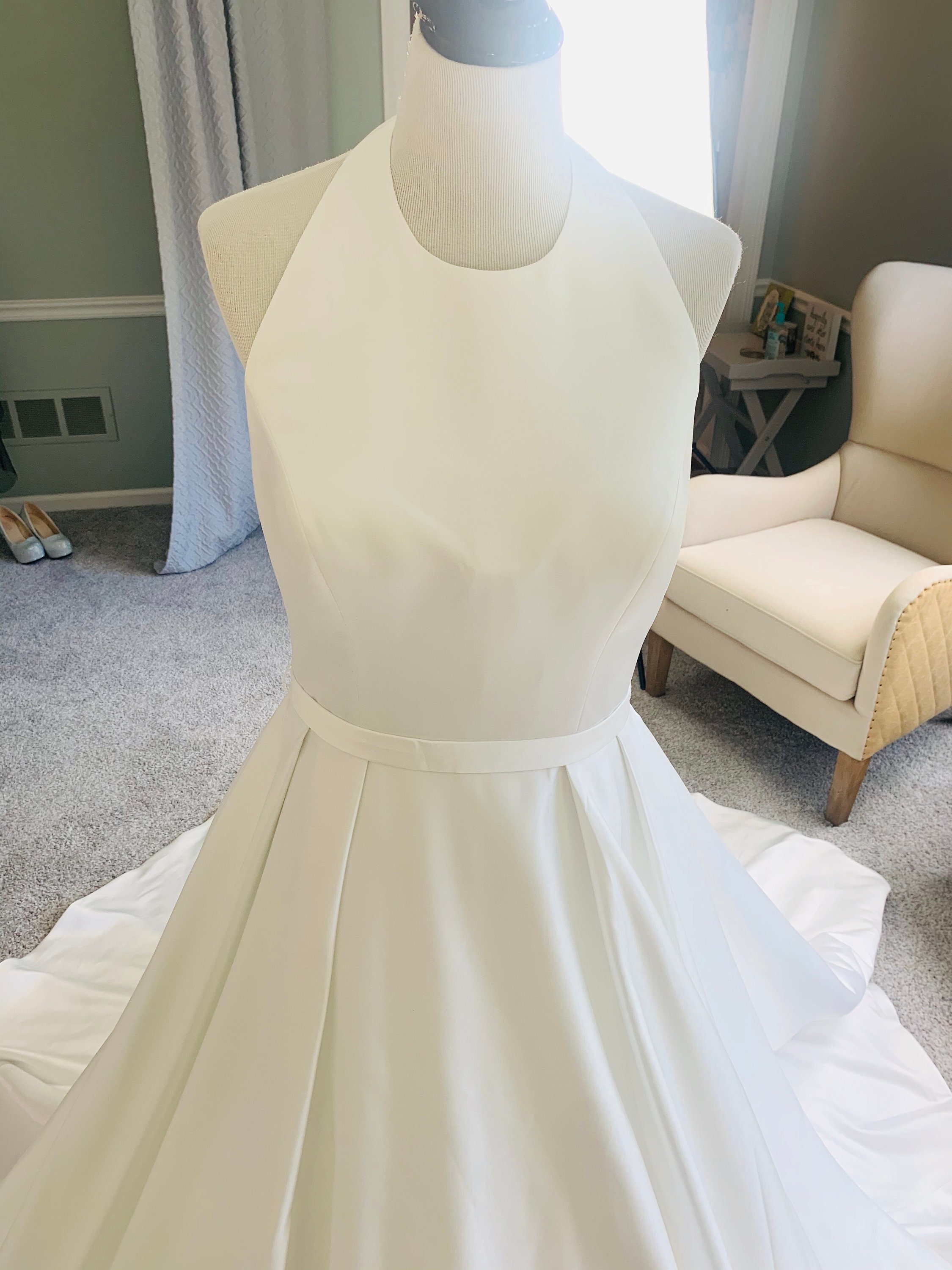 Halter Neck Wedding Dress Custom Wedding Dress Custom - Etsy