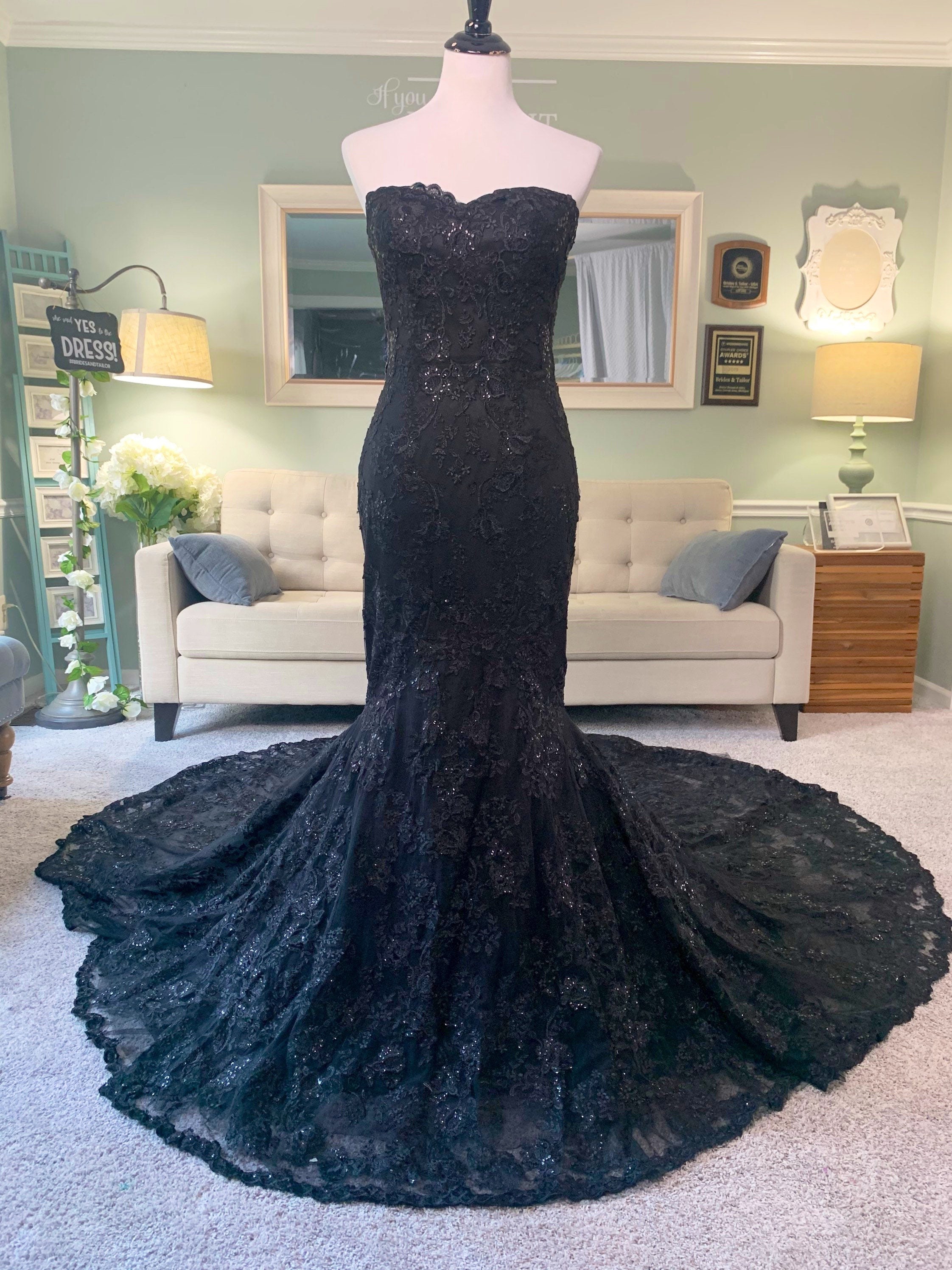 3 in 1 Black Wedding Dress Black Dress 