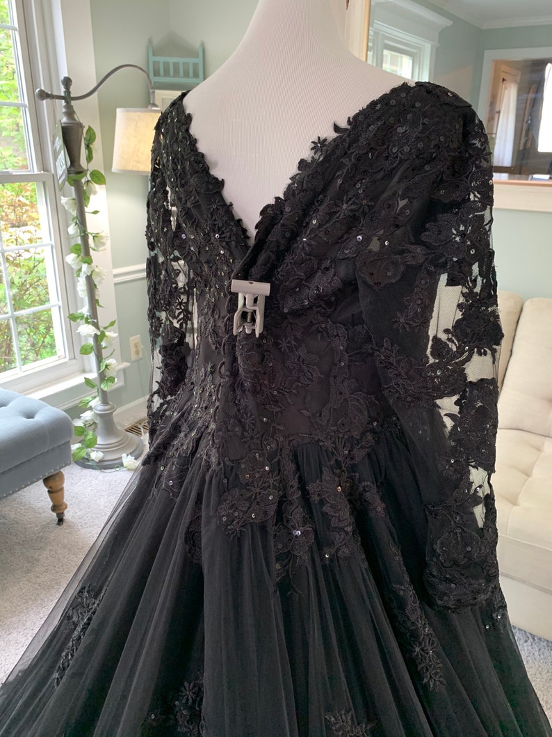 Black Wedding Dressballgown Wedding Dress Gothic Wedding | Etsy