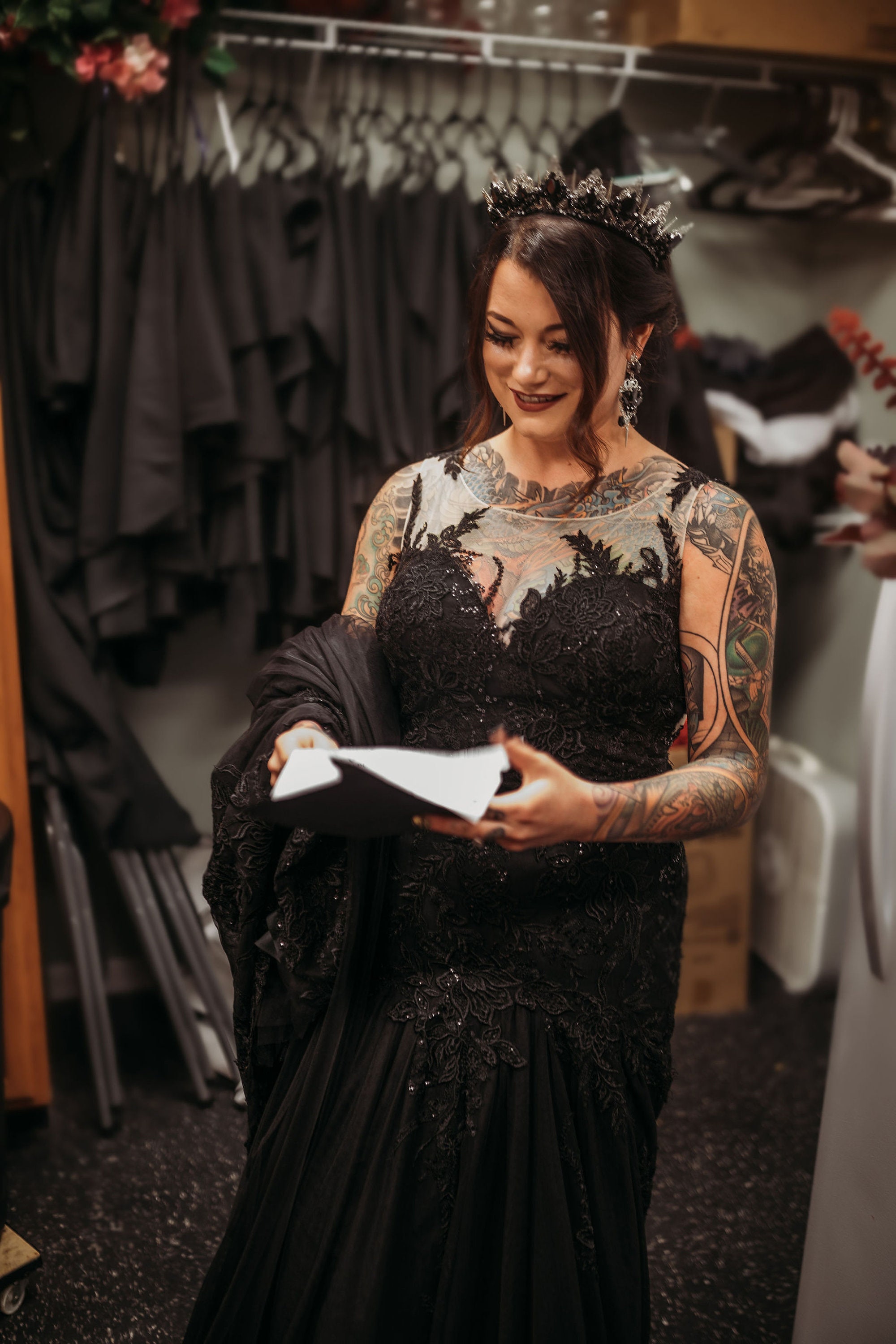 Black Gothic Mermaid Black Wedding Dresses With Beading, Pearls, And  Applique Satin Plus Size From Alegant_lady, $190.96