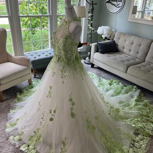 Etsy floral wedding dress deals