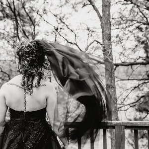 Tarah Burgundy and Black Wedding Dress, Wine Red Wedding Dress,Halloween Wedding Dress,Gothic Wedding Dress, Custom Black Wedding Dress image 7