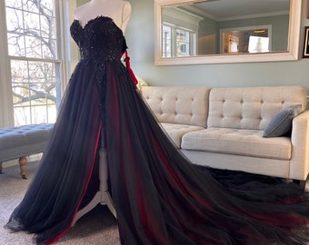 black and red ombre wedding dress Black Wedding Dresses Black Dress With Red And White Flowers Taylor Dark Red And Black Wedding