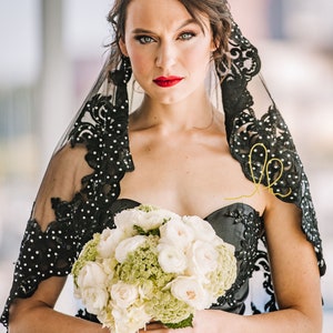 Black Wedding Dress with beading by Brides & Tailor, Gothic Wedding Dress, Black Ballgown, Custom Black Ballgown image 10