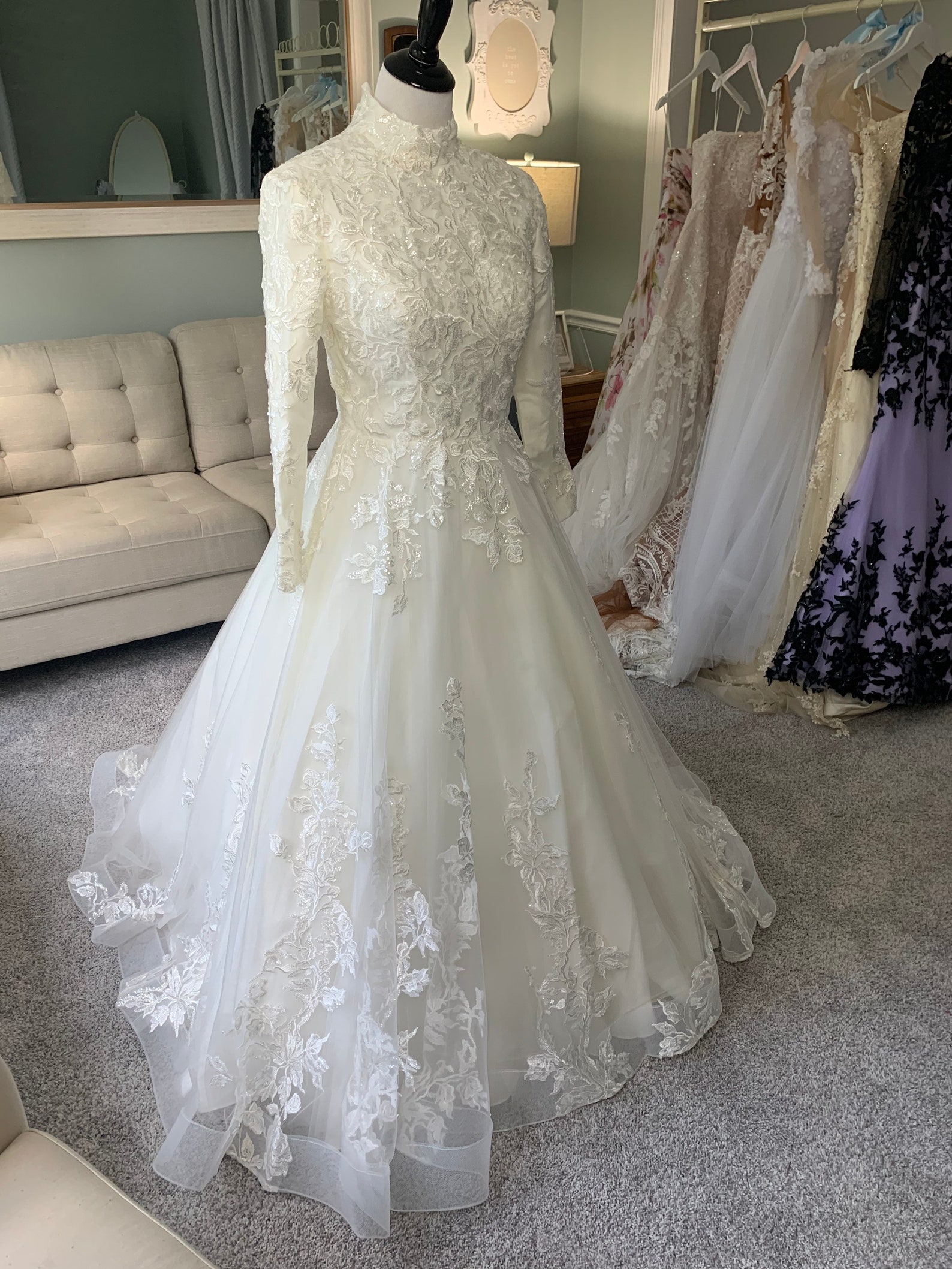 Modest Wedding Dress/ Hijab Wedding Dress / Hijab Friendly Etsy