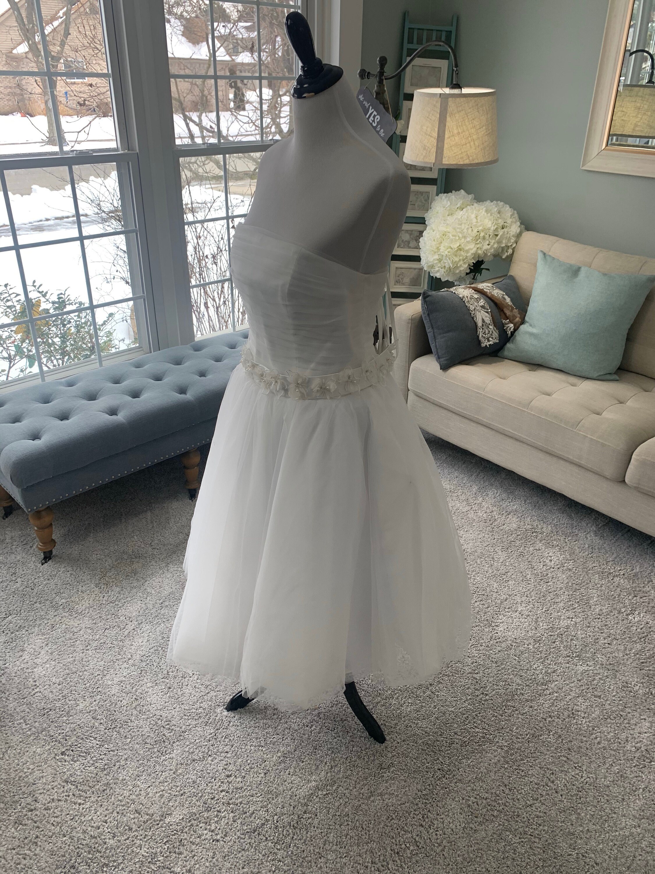 Kylah Convertible Wedding Dress with Pockets: 3-in-1 Long to Short Gown