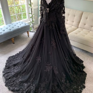 Black Wedding Dressballgown Wedding Dress Gothic Wedding - Etsy