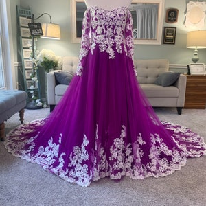 Purple Wedding Dress Purple and Ivory 