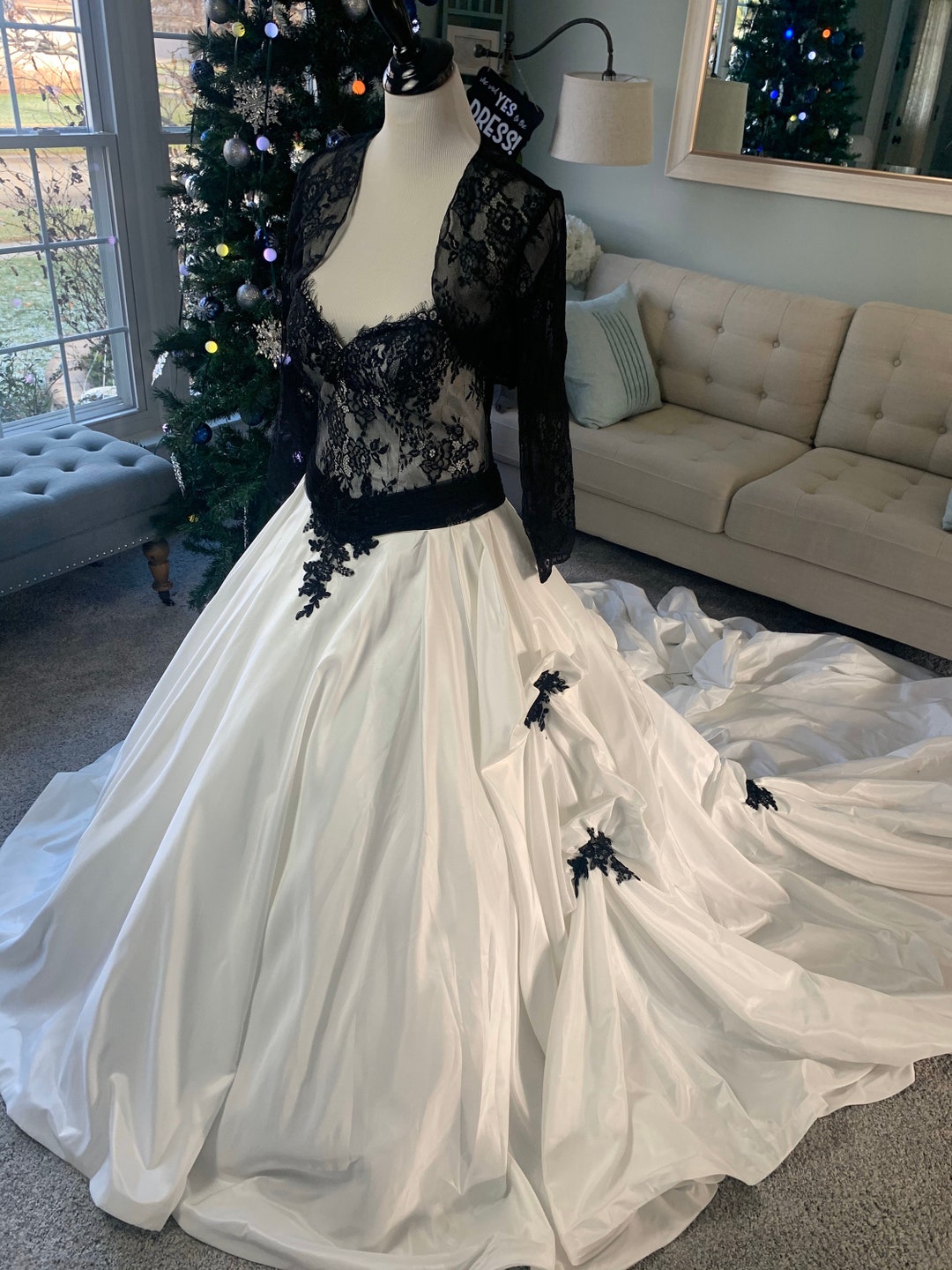 Black And White Ball Gown