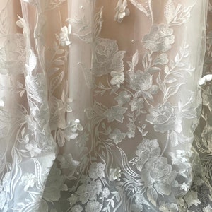 Champagne Wedding Dress, A-line Wedding Dress With 3D Flowers, Disney ...