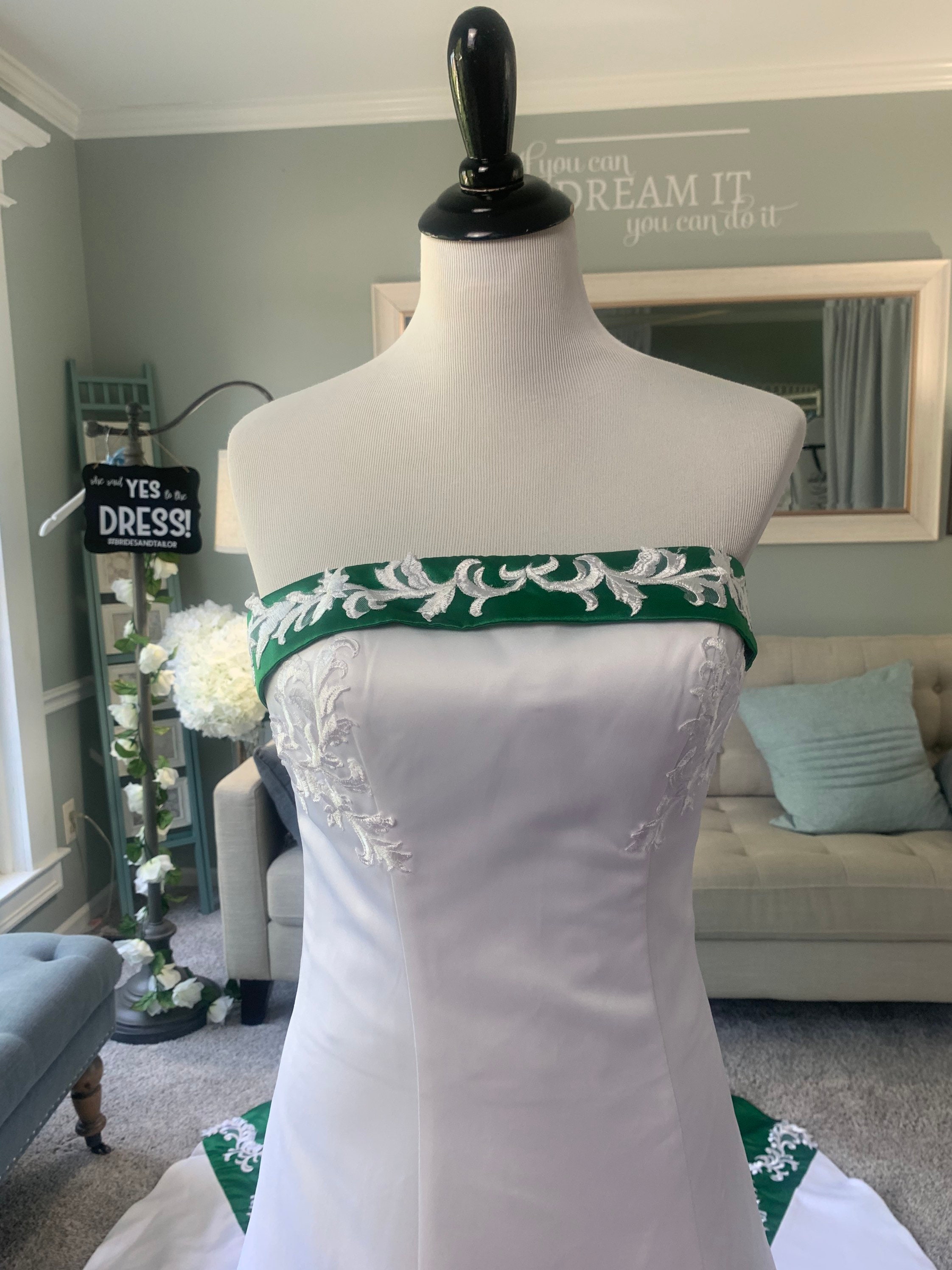 Emerald Green Wedding Dress Alternative Wedding Dress Colored