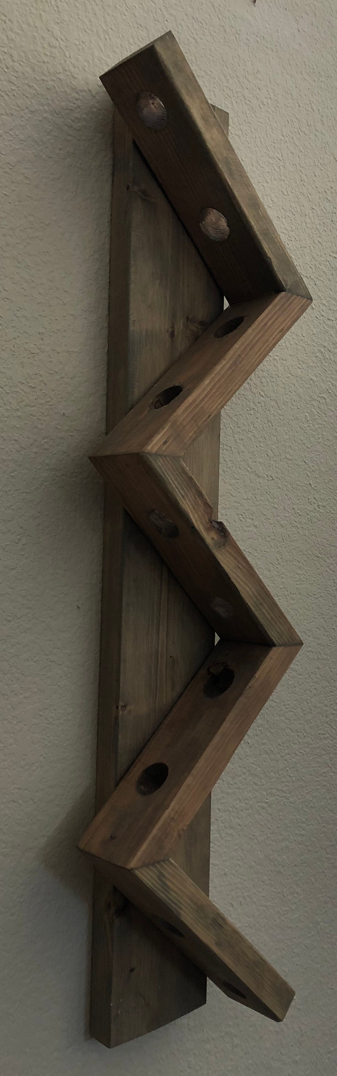 Zig Zag Wine Rack Custom Farmhouse Handmade Wood Wine Rack Etsy