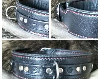 Hundehalsband, Echtleder, Lederhalsband, Schmuckhalsband