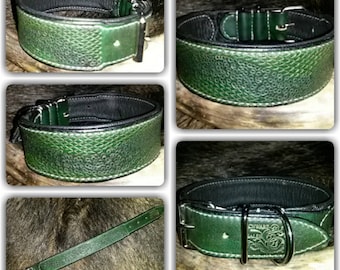 Hundehalsband, Echtleder, Lederhalsband, Mittelalter, LARP