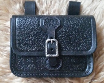 Belt bag, medieval, larp, leather, single piece
