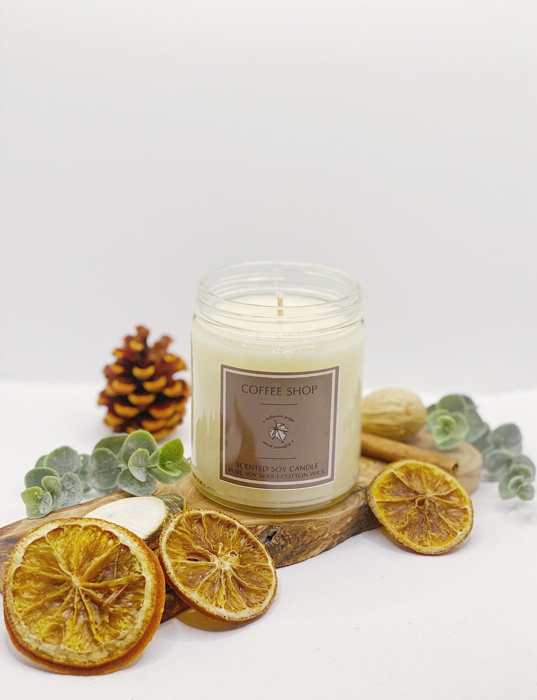 Coffee Shop Candle Coffee Scented Soy Candle Coffee Beans Etsy