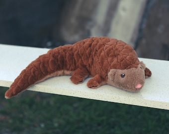 Pangolin Plush - 4lbs Weighted Sensory Comfort Plush, Stuffed Animal, Gift for Kids & Adults