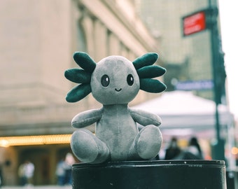 Gray Axol the Axolotl Plush - Recycled Plastic, Portion Donated to Youth Programs