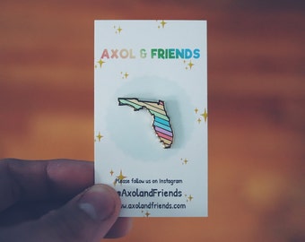 Rainbow Florida Pin