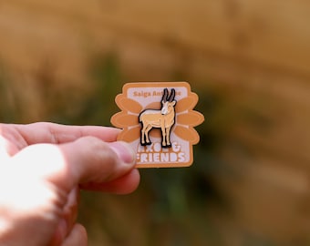 Saiga Antelope Soft Enamel Pin