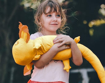 4lb Yellow Weighted Realistic Axolotl Plush