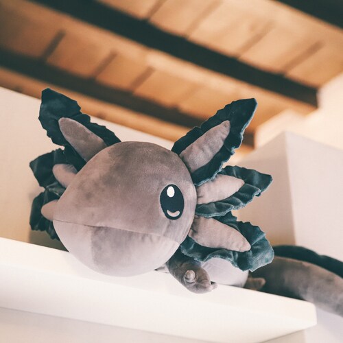 Gray Realistic Weighted Axolotl Plush Portion Donated to Etsy Hong Kong
