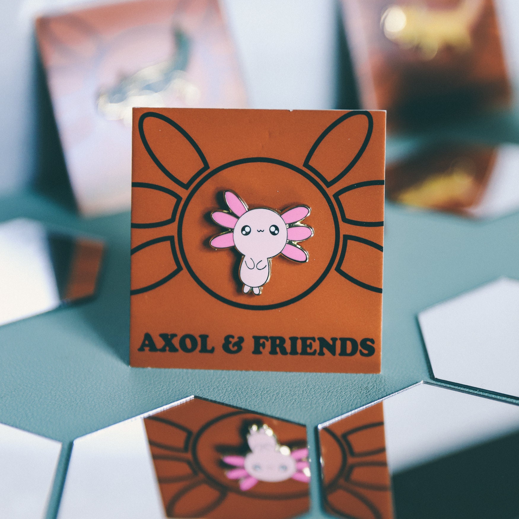 Pink Axol Pin - Etsy
