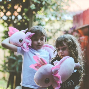 4lbs Weighted Axolotl Plush Portion of Sale Donated to Youth Programs, Recycled Plastic Multicolor Original Authentic Axol and Friends image 5