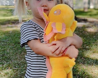 2lb Yellow Weighted Realistic Axolotl Plush