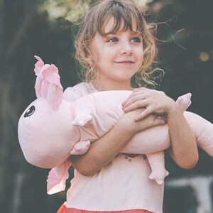 4lbs Weighted Axolotl Plush Portion of Sale Donated to Youth Programs, Recycled Plastic Multicolor Original Authentic Axol and Friends Pink (4lbs)