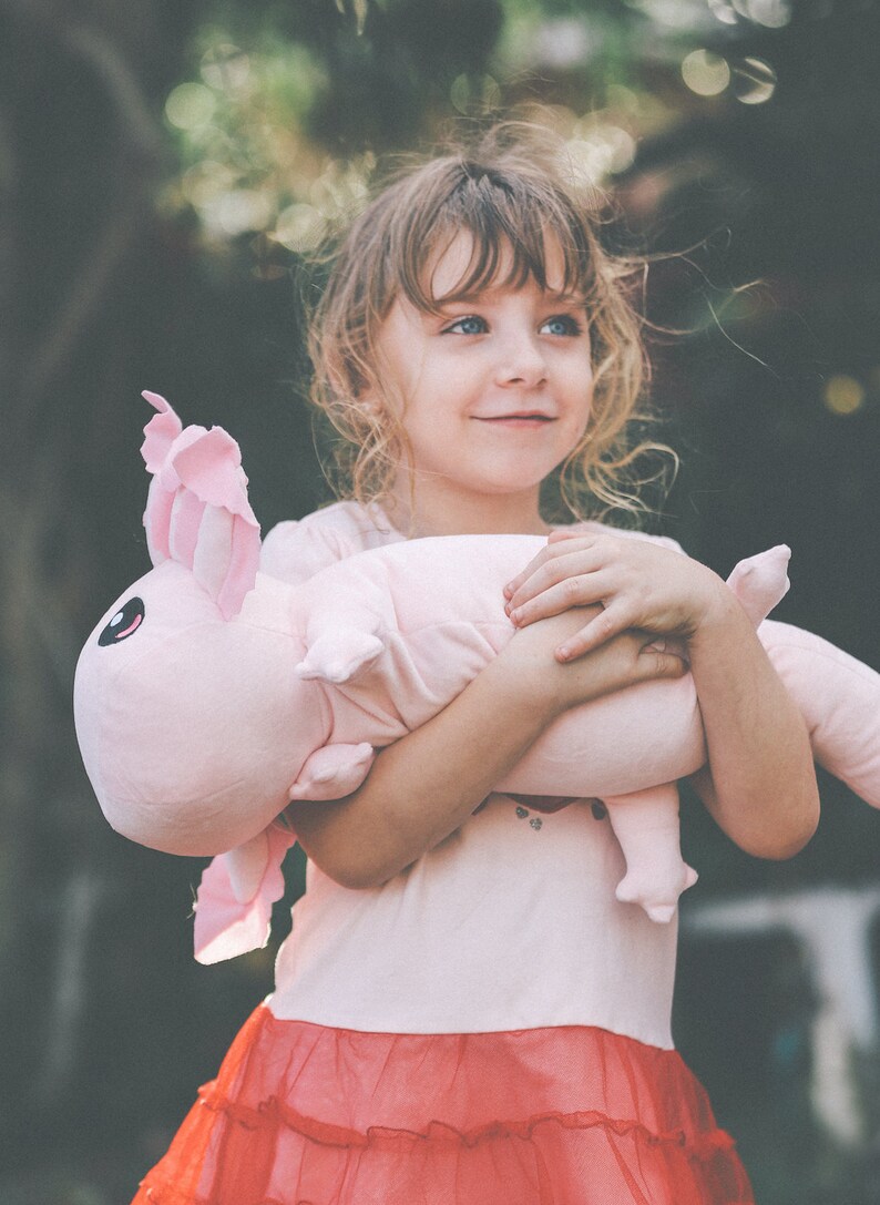 4lbs Weighted Axolotl Plush Portion of Sale Donated to Youth Programs, Recycled Plastic Multicolor Original Authentic Axol and Friends Pink (4lbs)