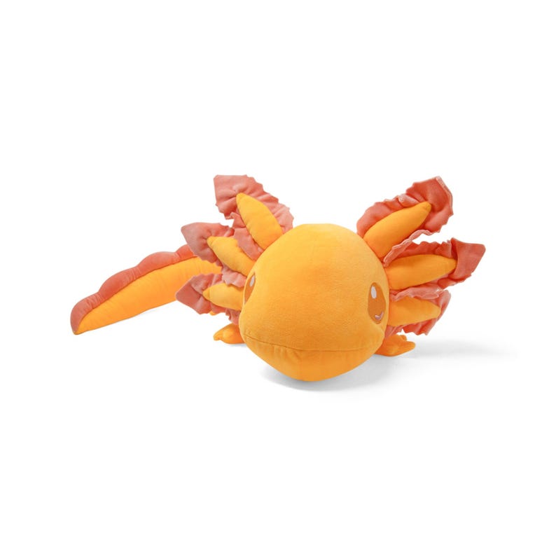 Peluche realistico Axolotl giallo da 4 libbre immagine 2