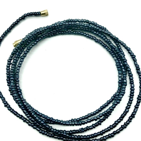 Metallic Black! African Waist Beads / Necklace / Bracelet / Anklet