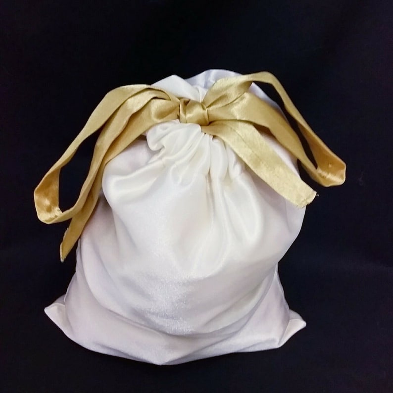 Satin Gift Bag Large Drawstring Gift Reusable Pouche image 5