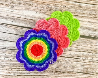 Flower Coaster Crochet Pattern PDF