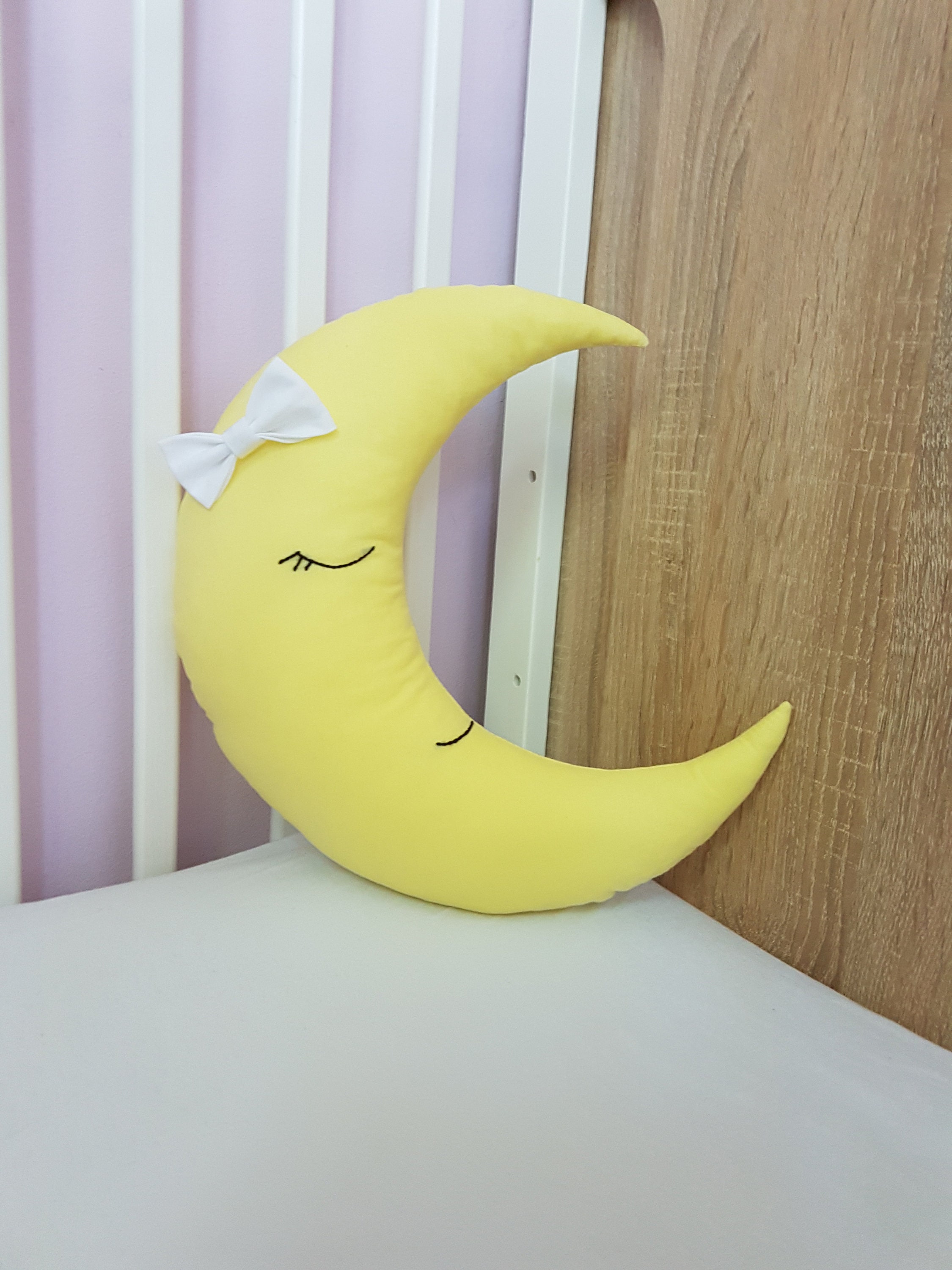 Baby moon pillow Personalized gift Moon cushion Nursery decor Etsy