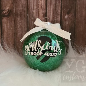 Girl Scout | Personalized | Glitter | Shatterproof | Ornament