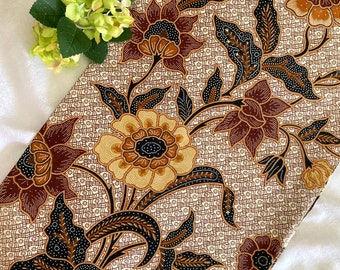 Zaleera - Authentic Malaysian Stamped Batik (Brown)