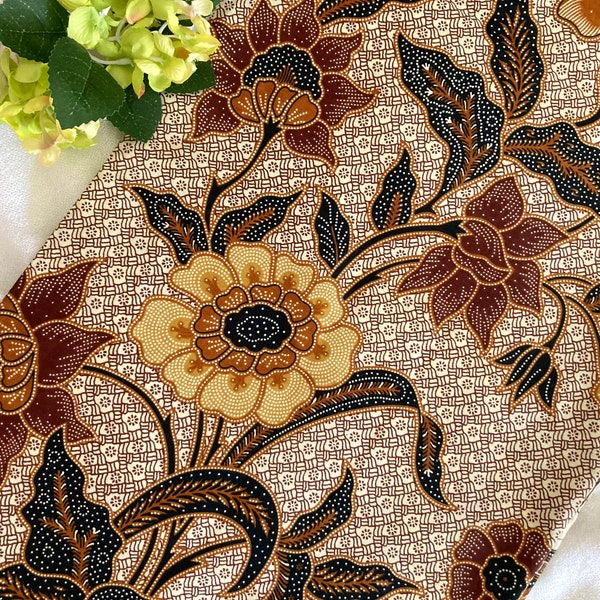 Zaleera - Authentic Malaysian Stamped Batik (Brown)