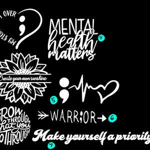 Mental Health Awareness Variëteit Vinyl Decals
